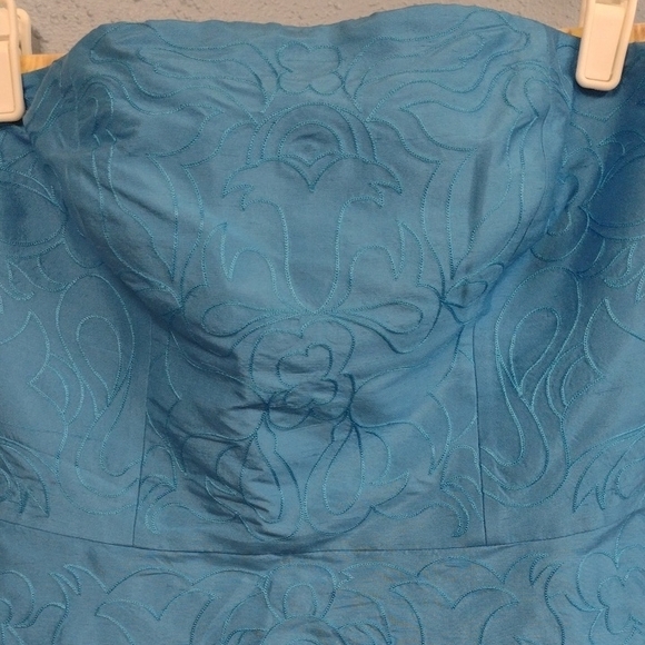 Ann Taylor Blue Strapless Sheath Mini Dress - Picture 4 of 14